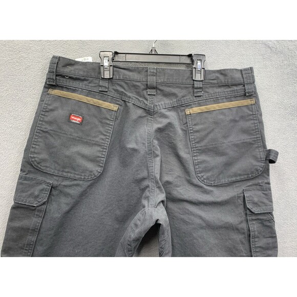 Wrangler RIGGS Workwear Mens Ripstop Ranger Cargo Pants Black Preloved Sz 38X30 - Picture 9 of 16